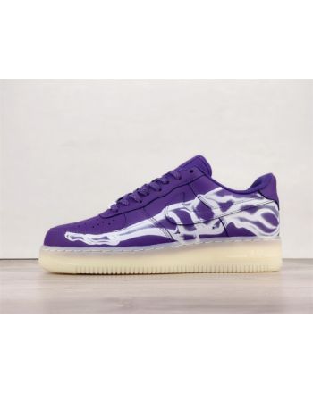 Nike Air Force 1 Low '07 QS Purple Skeleton Halloween CU8067-500