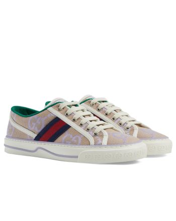 Gucci Unisex Tennis 1977 Jumbo GG Sneaker 725879 Purple